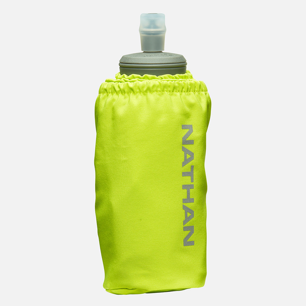 Nathan Pinnacle Soft Flask Handheld 18oz Hydration Nathan Finish Lime/Reflective Silver
