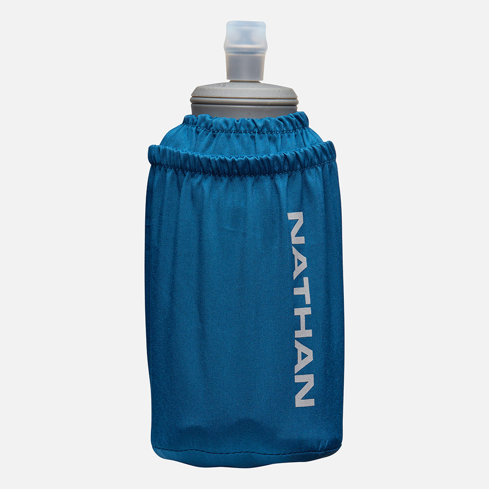 Nathan Pinnacle Soft Flask Handheld 18oz Hydration Nathan Sailor Blue/Reflective Silver