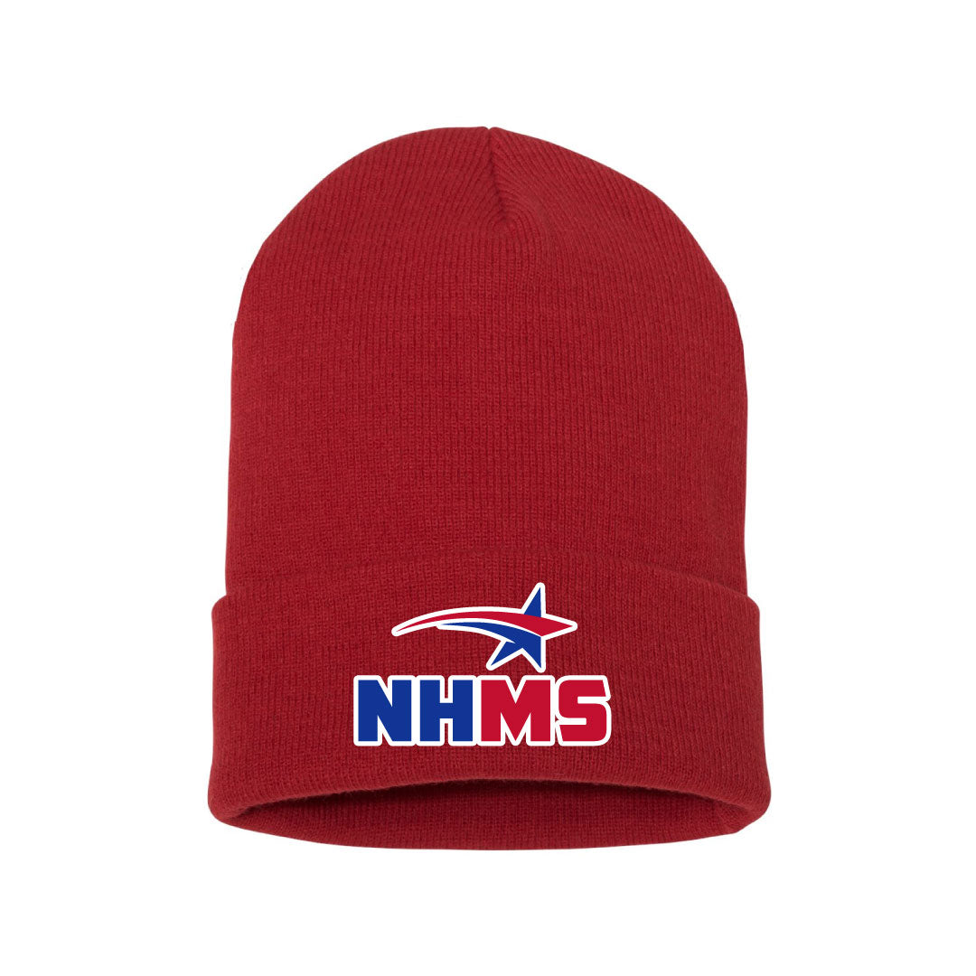 NHMS Fold Over Beanie Logowear ASF Sports & Outdoors Red