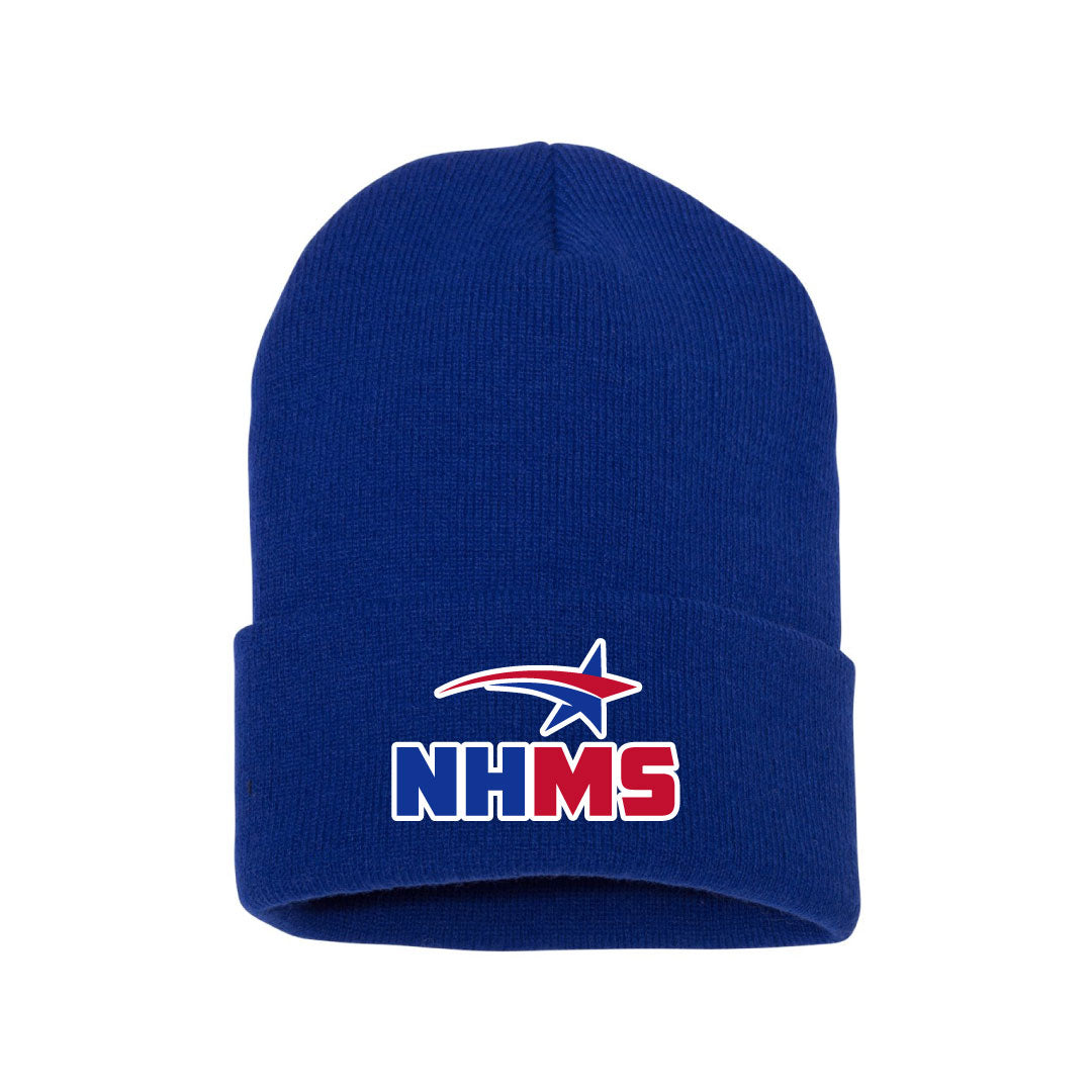 NHMS Fold Over Beanie Logowear ASF Sports & Outdoors Royal