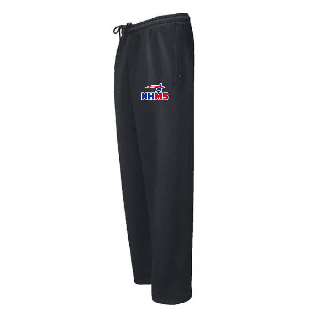 NHMS Open Bottom Sweatpants Logowear ASF Sports & Outdoors Black Youth M