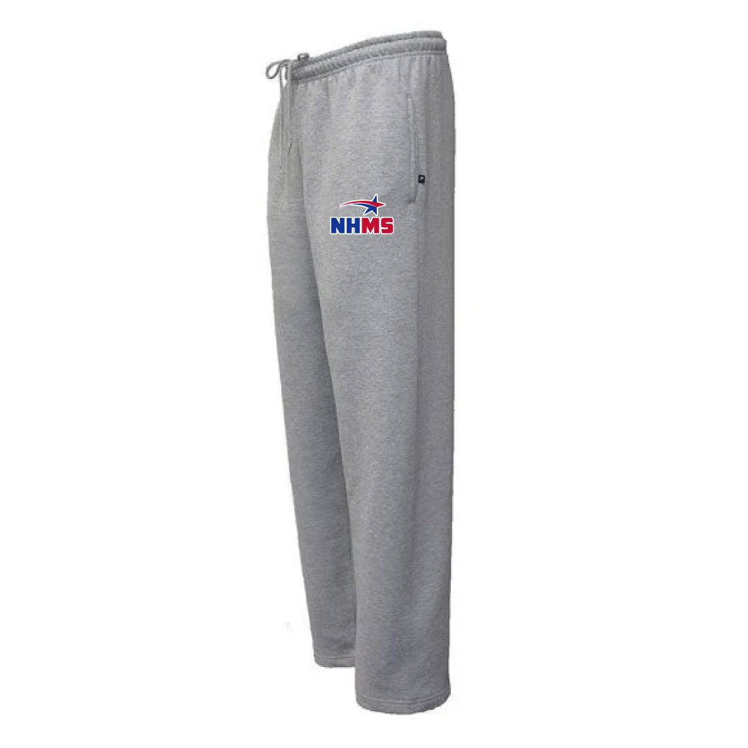 NHMS Open Bottom Sweatpants Logowear ASF Sports & Outdoors Grey Youth M