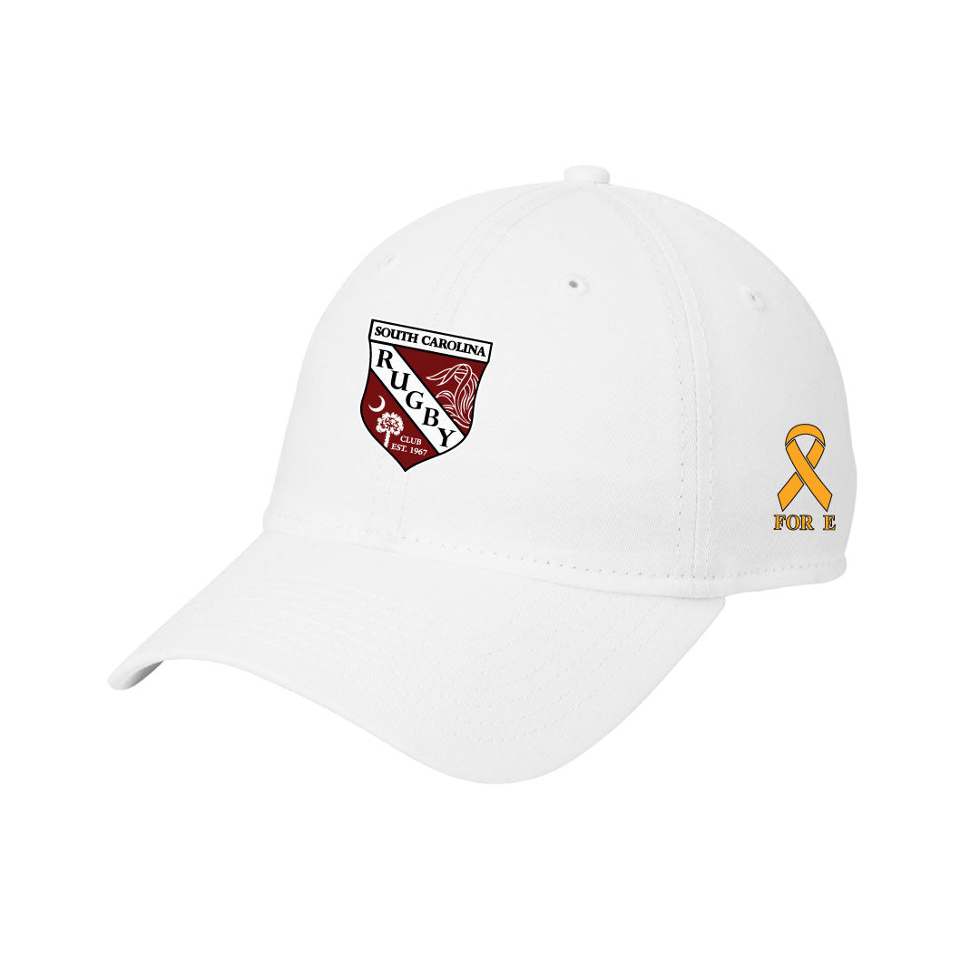 USC Rugby New Era® Adjustable Unstructured Cap Logowear University of So. Carolina Rugby White Hat