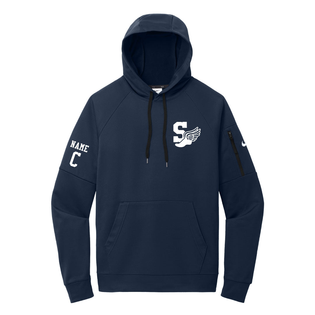 Staples Boys Cross Country Nike Therma Fit Hoodie Logowear Staples Boys Cross Country Navy Mens S