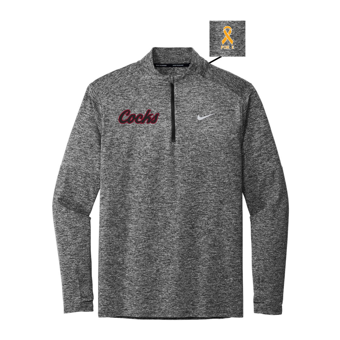 USC Rugby Black Heather Nike Dri Fit 1/2 Zip Logowear University of So. Carolina Rugby Black w Red Outline Mens S