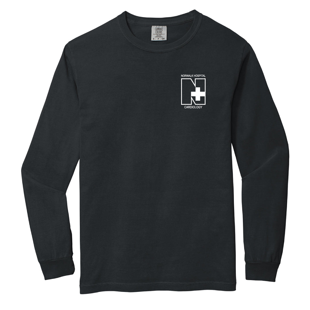 Norwalk Hospital Cardiology Comfort Colors Long Sleeve Tee Logowear Norwalk Hospital Cardiology Black Adult S 