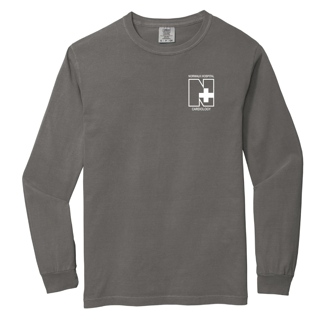 Norwalk Hospital Cardiology Comfort Colors Long Sleeve Tee Logowear Norwalk Hospital Cardiology Grey Adult S 