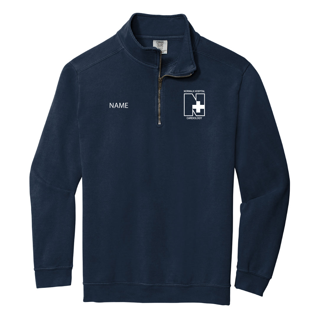 Norwalk Hospital Cardiology Comfort Colors 1/4 Zip Sweatshirt Logowear Norwalk Hospital Cardiology Navy Adult S 