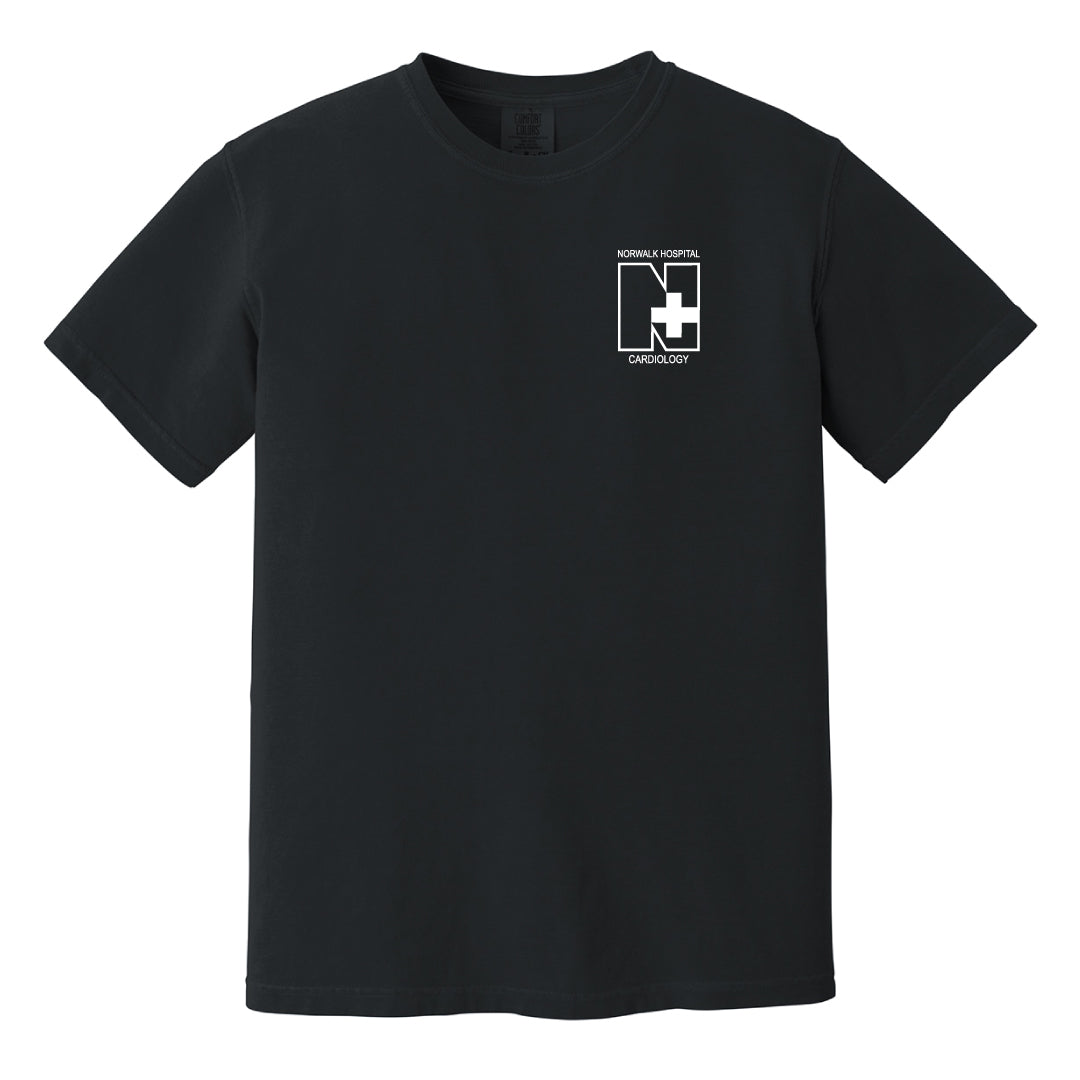 Norwalk Hospital Cardiology Comfort Colors Short Sleeve Tee Logowear Norwalk Hospital Cardiology Black Adult S 