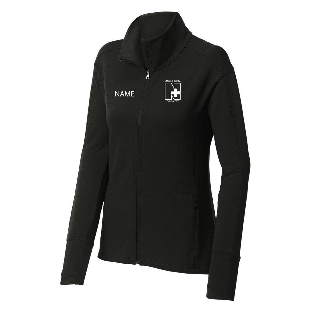 Norwalk Hospital Cardiology Wicking Fleece Full Zip Logowear Norwalk Hospital Cardiology Black Ladies XS 