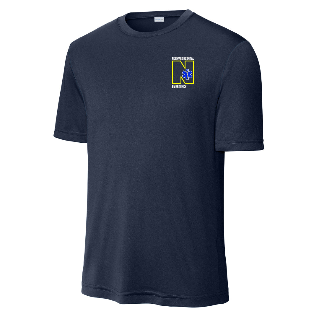 Norwalk Hospital Emergency Performance Tee Logowear Norwalk Hospital Emergency Navy Mens XS