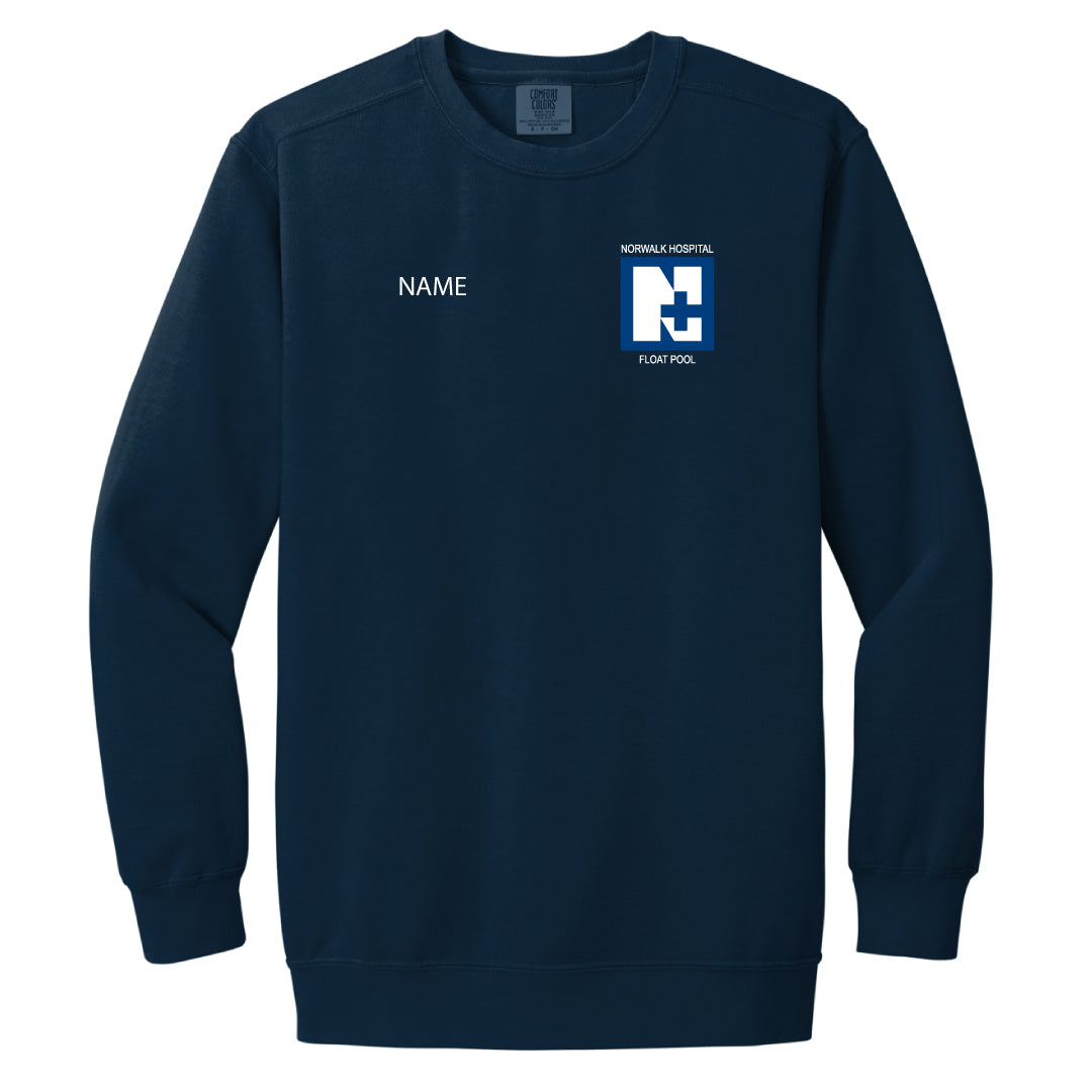 Norwalk Hospital Float Pool Comfort Color Crewneck Sweatshirt Logowear Norwalk Hospital Float Pool Navy Adult S 