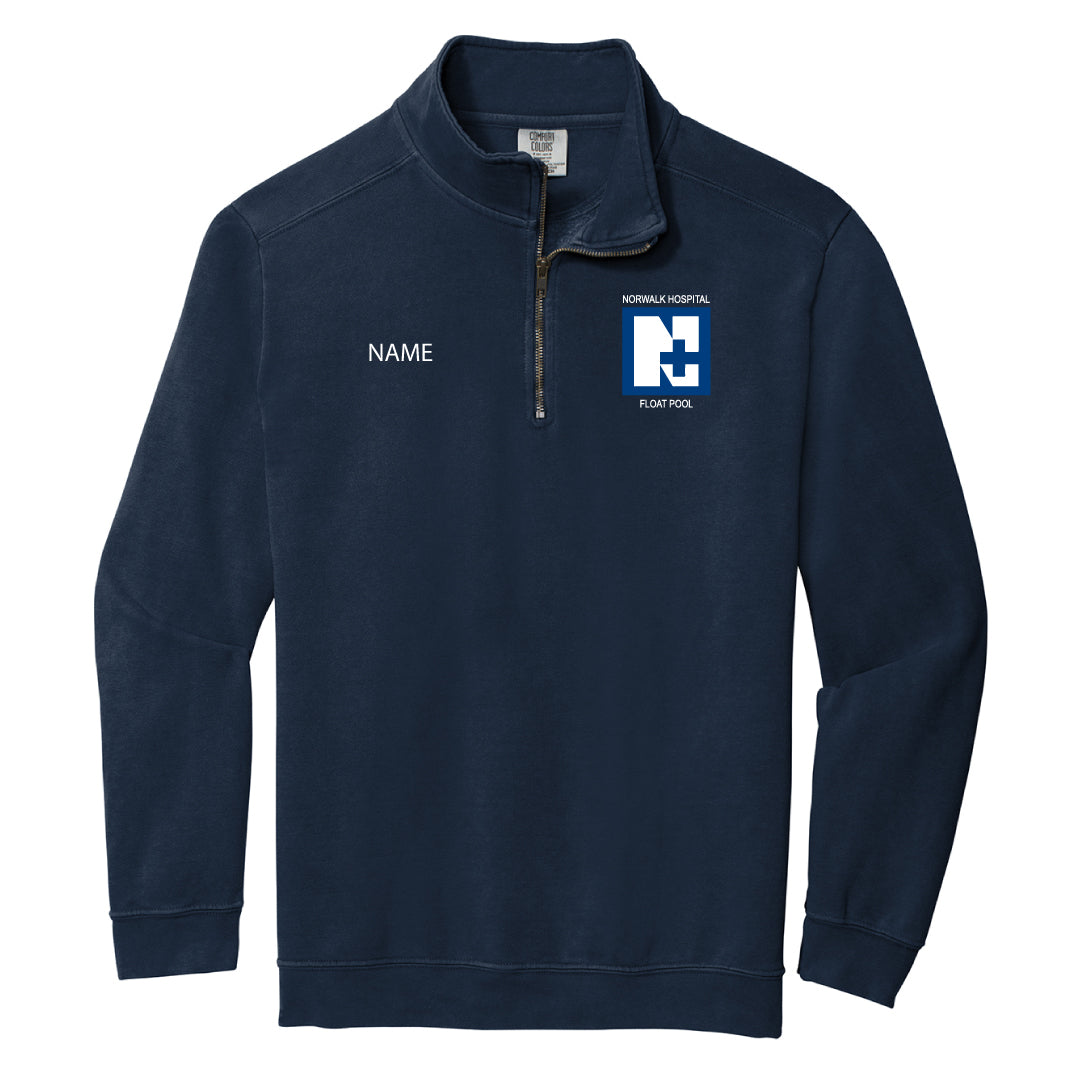 Norwalk Hospital Float Pool Comfort Color 1/4 Zip Sweatshirt Logowear Norwalk Hospital Float Pool Navy Adult S 