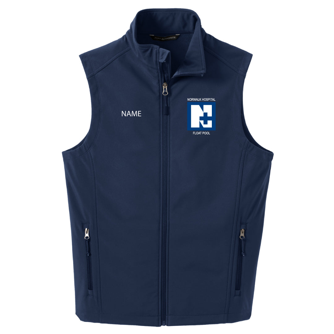 Norwalk Hospital Float Pool Soft Shell Vest Logowear Norwalk Hospital Float Pool Navy Ladies XS 