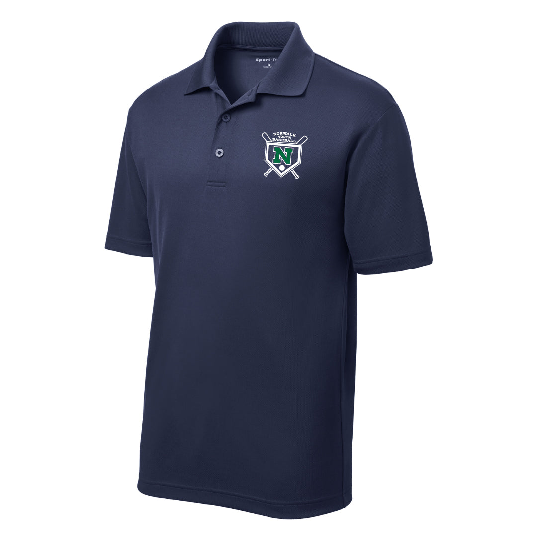 NYB Performance Polo Logowear Norwalk Youth Baseball Navy Adult XS