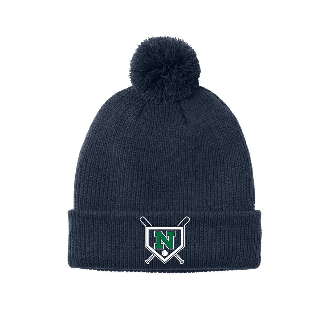 NYB Pom Beanie Logowear Norwalk Youth Baseball Navy