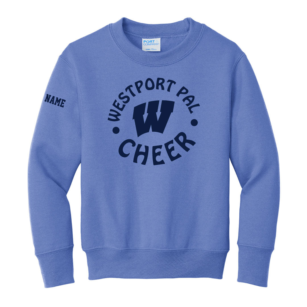 Westport PAL Cheer Crewneck Sweatshirt Logowear Westport PAL Cheer Carolina Youth S 