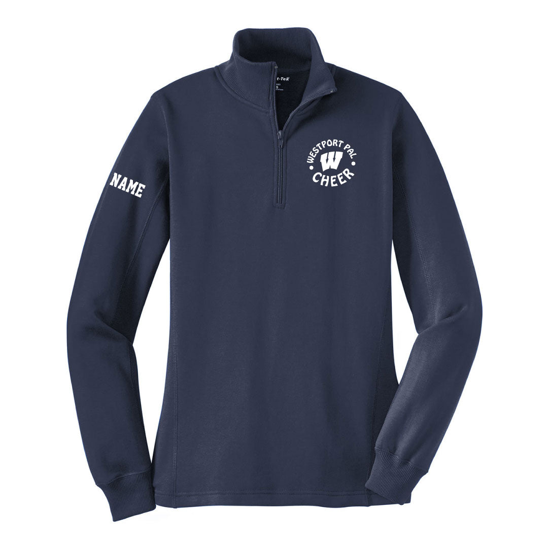 Westport PAL Cheer 1/4 Zip Sweatshirt Logowear Westport PAL Cheer Navy Ladies XS