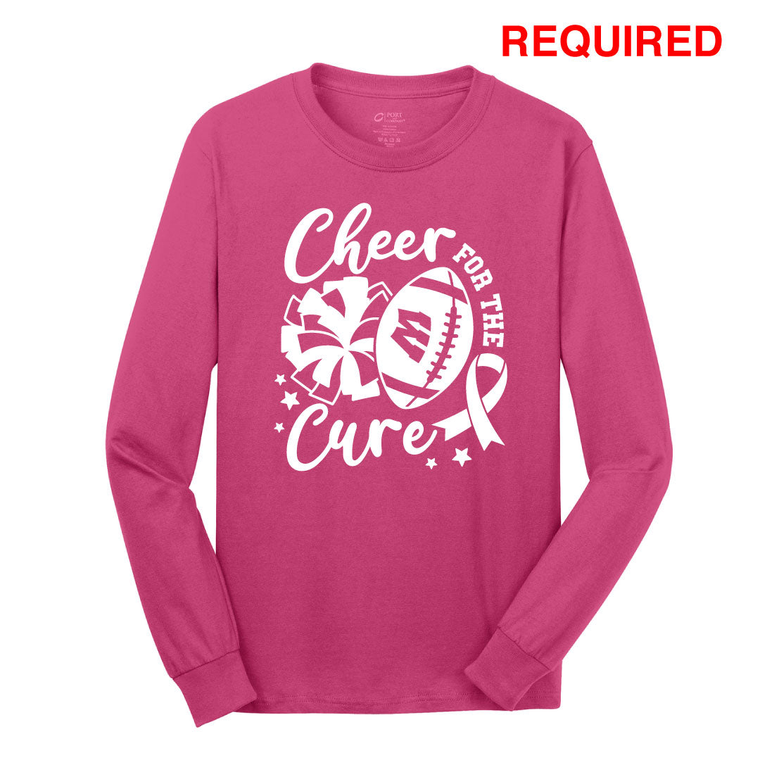 Westport PAL Cheer Pink Cotton Long Sleeve- REQUIRED Logowear Westport PAL Cheer Youth S