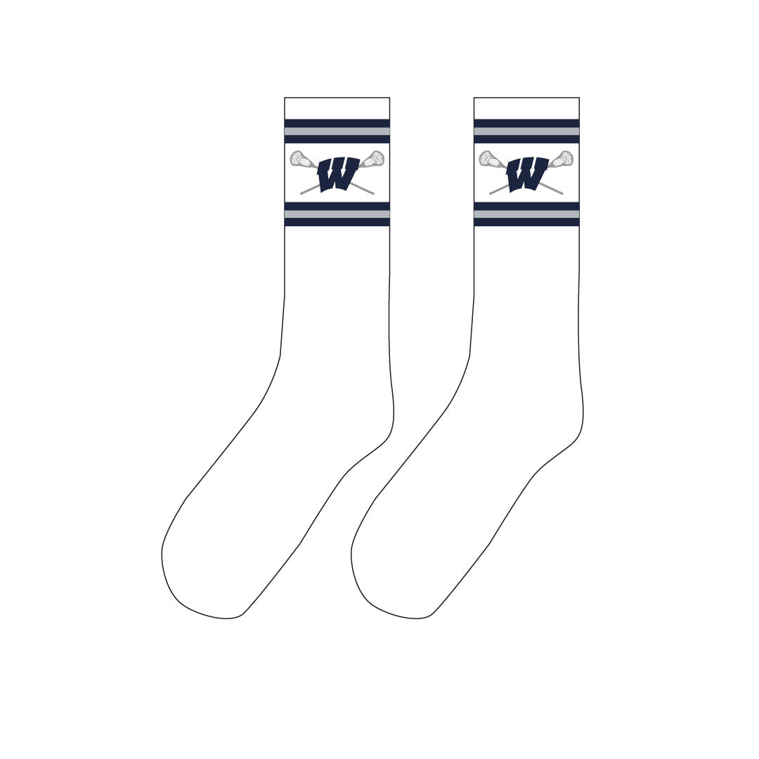 Westport PAL Girls Lacrosse Socks Retail Logowear Westport PAL Girls Lacrosse Youth 12-5  