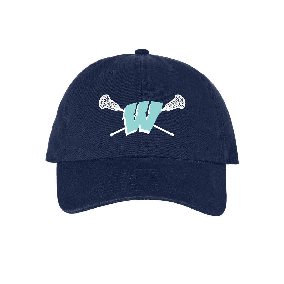 Westport PAL Girls Lacrosse Washed Baseball Hat Logowear Westport PAL Girls Lacrosse Blue