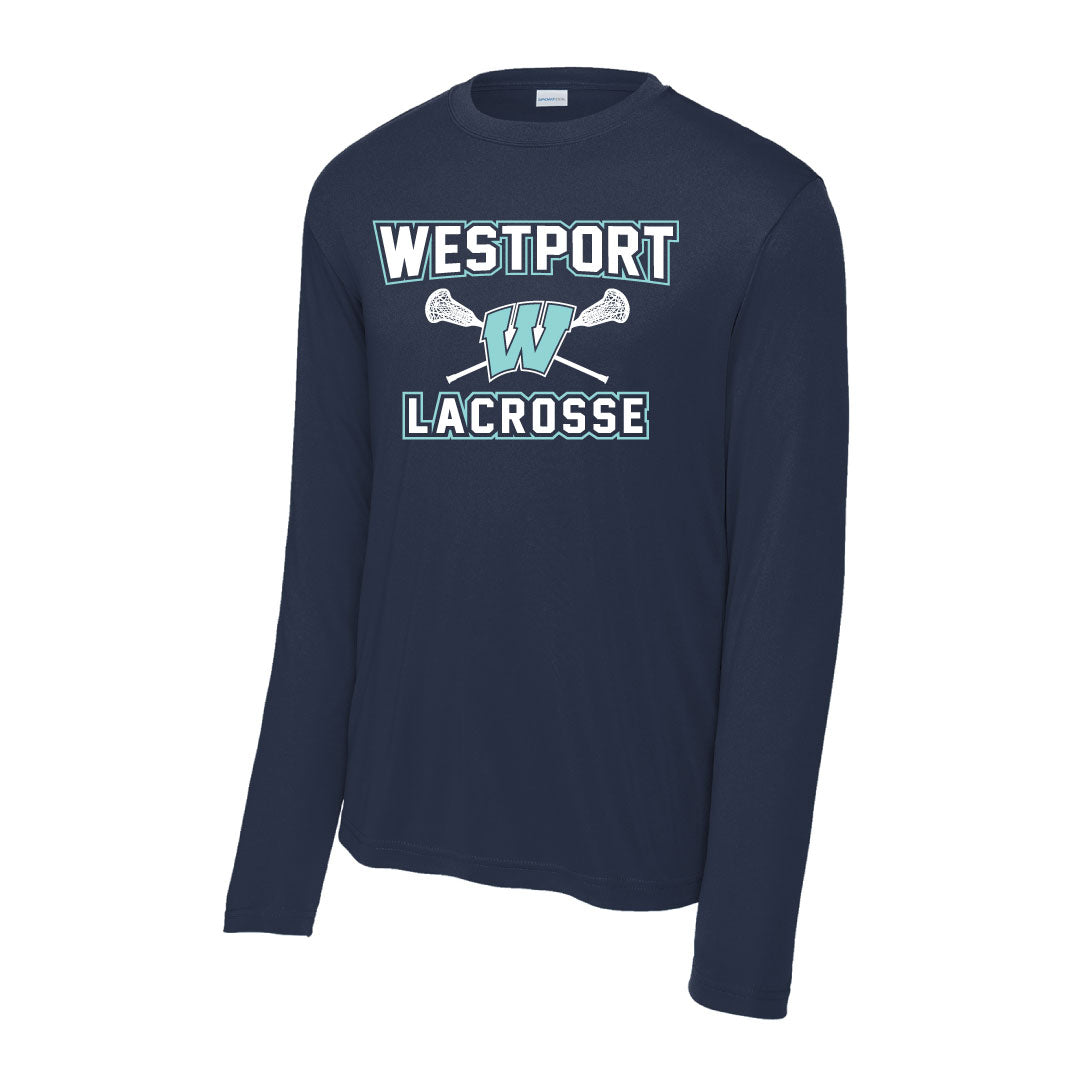 Westport PAL Girls Lacrosse Performance Long Sleeve Logowear Westport PAL Girls Lacrosse Navy Ladies XS