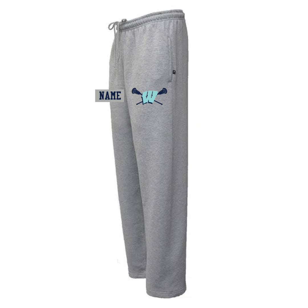 Westport PAL Girls Lacrosse Sweatpants Logowear Westport PAL Girls Lacrosse Grey Adult XS