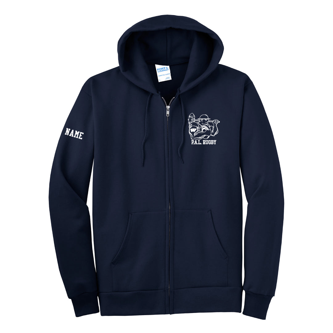 Westport PAL Rugby Full Zip Hoodie Logowear Westport PAL Rugby Navy Youth S