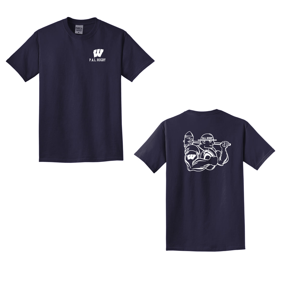 Westport PAL Rugby Beach Washed Tee Logowear Westport PAL Rugby Navy Youth S