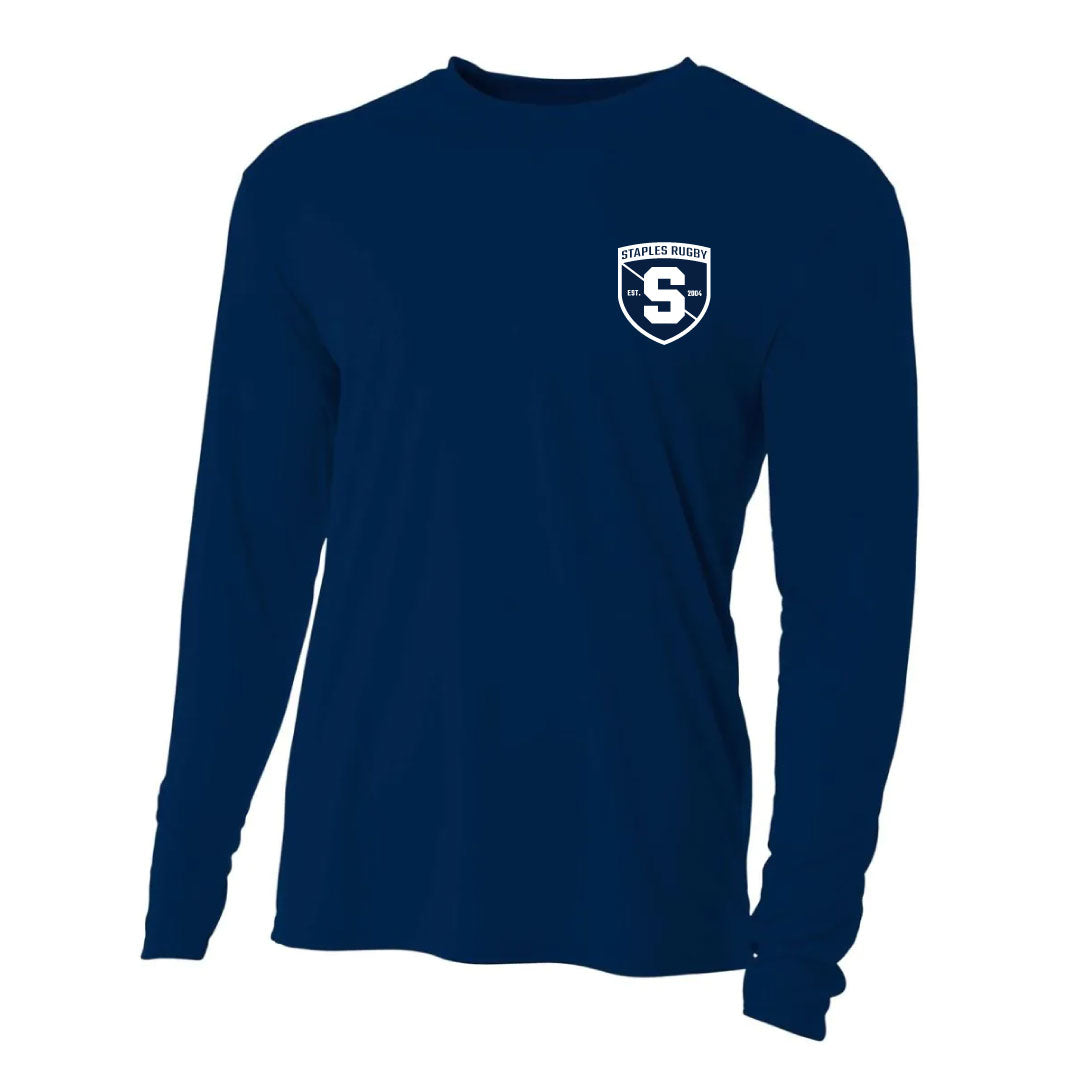 Staples Rugby Performance Long Sleeve Logowear Staples Rugby Navy Adult XS