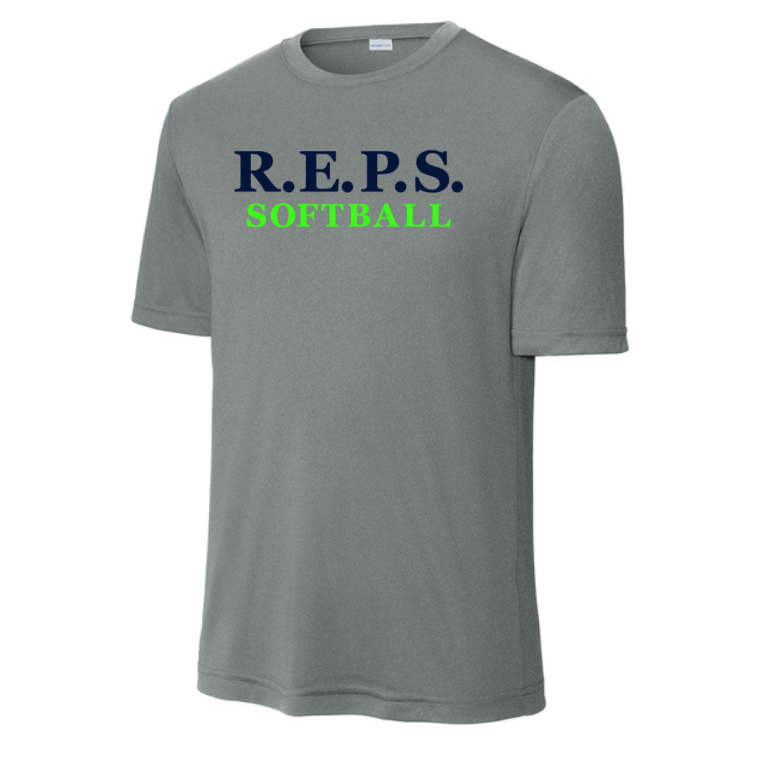 R.E.P.S. Wordmark Performance Tee Logowear R.E.P.S. Grey Adult S