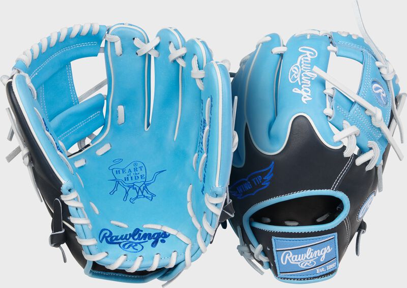 Rawlings Heart of the Hide 11.75" Wing Tip Baseball Glove Equipment Rawlings/Easton Columbia Blue/Black Right Hand Throw