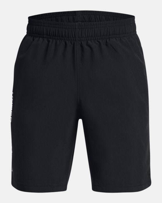 Under Armour Boys' Tech Woven Wordmark Shorts Apparel Under Armour Black/White-001 Small