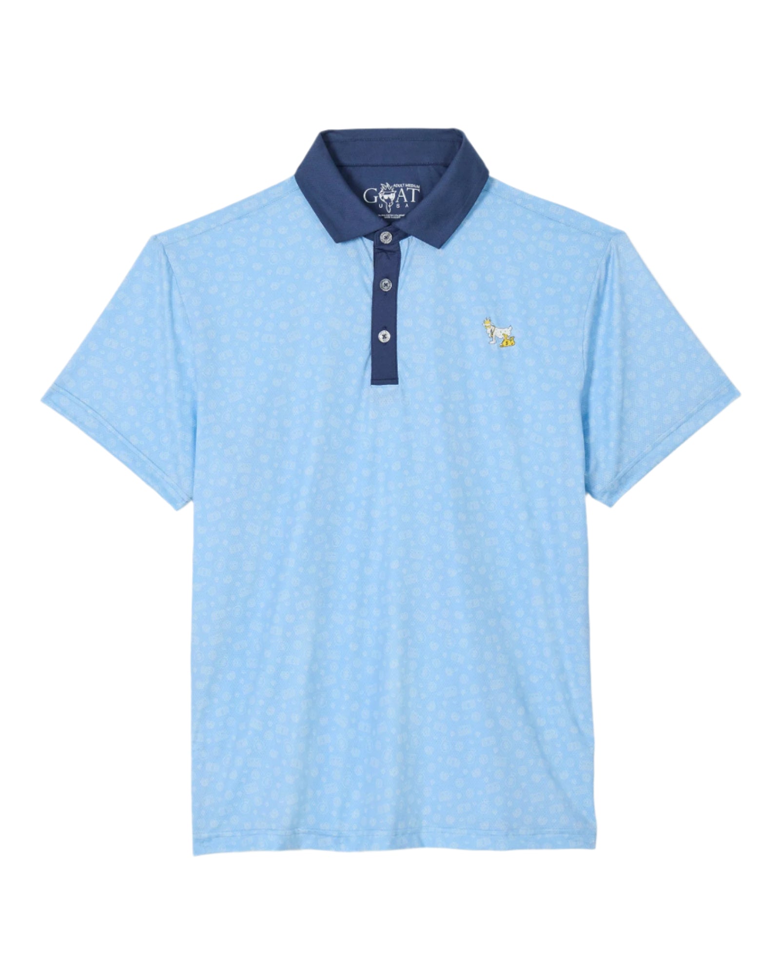 Goat USA Boys' Cash Money Athletic Polo Apparel Goat USA Carolina Blue Youth Small