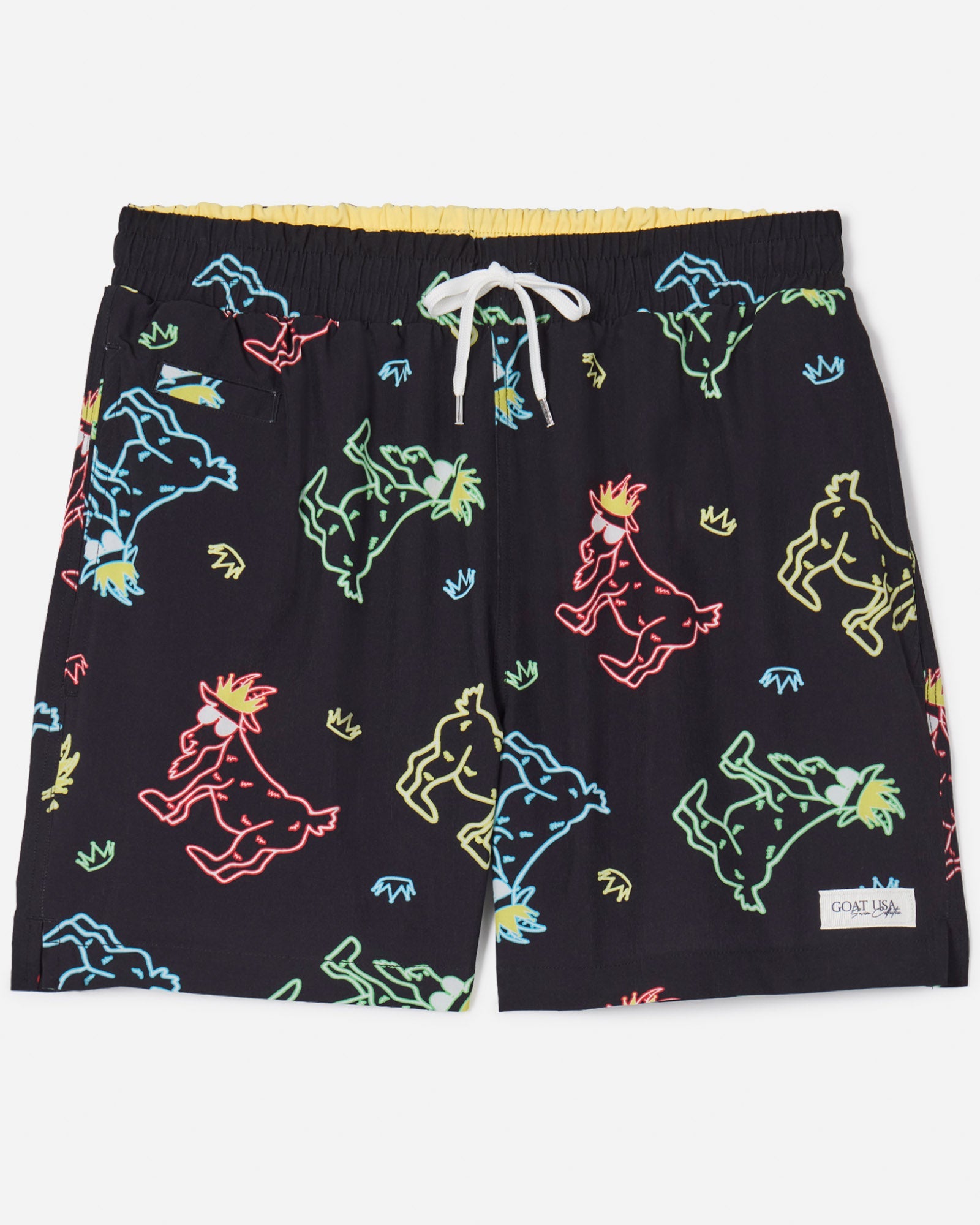 Goat USA Boys' Neon AOG Bathing Suit Apparel Goat USA Black Youth Small