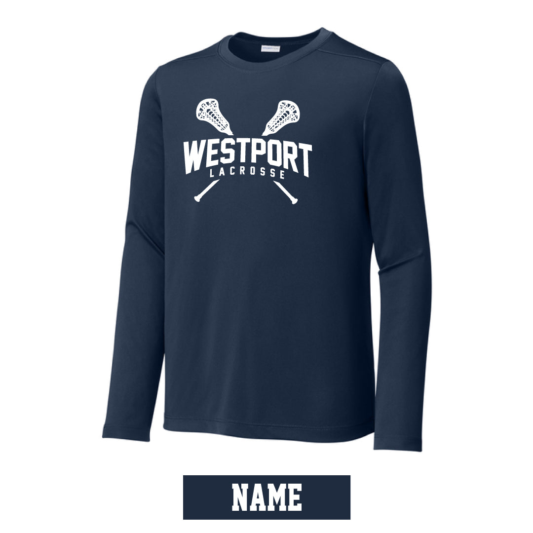 Westport PAL Girls Lacrosse Performance Long Sleeve Logowear Westport PAL Girls Lacrosse Navy Ladies XS