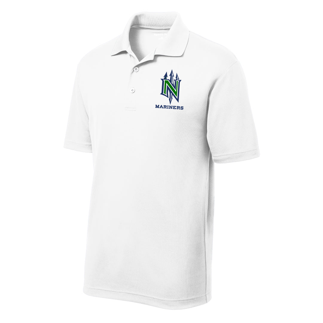 NYB Mariners Performance Polo Logowear Norwalk Youth Baseball White Adult XS