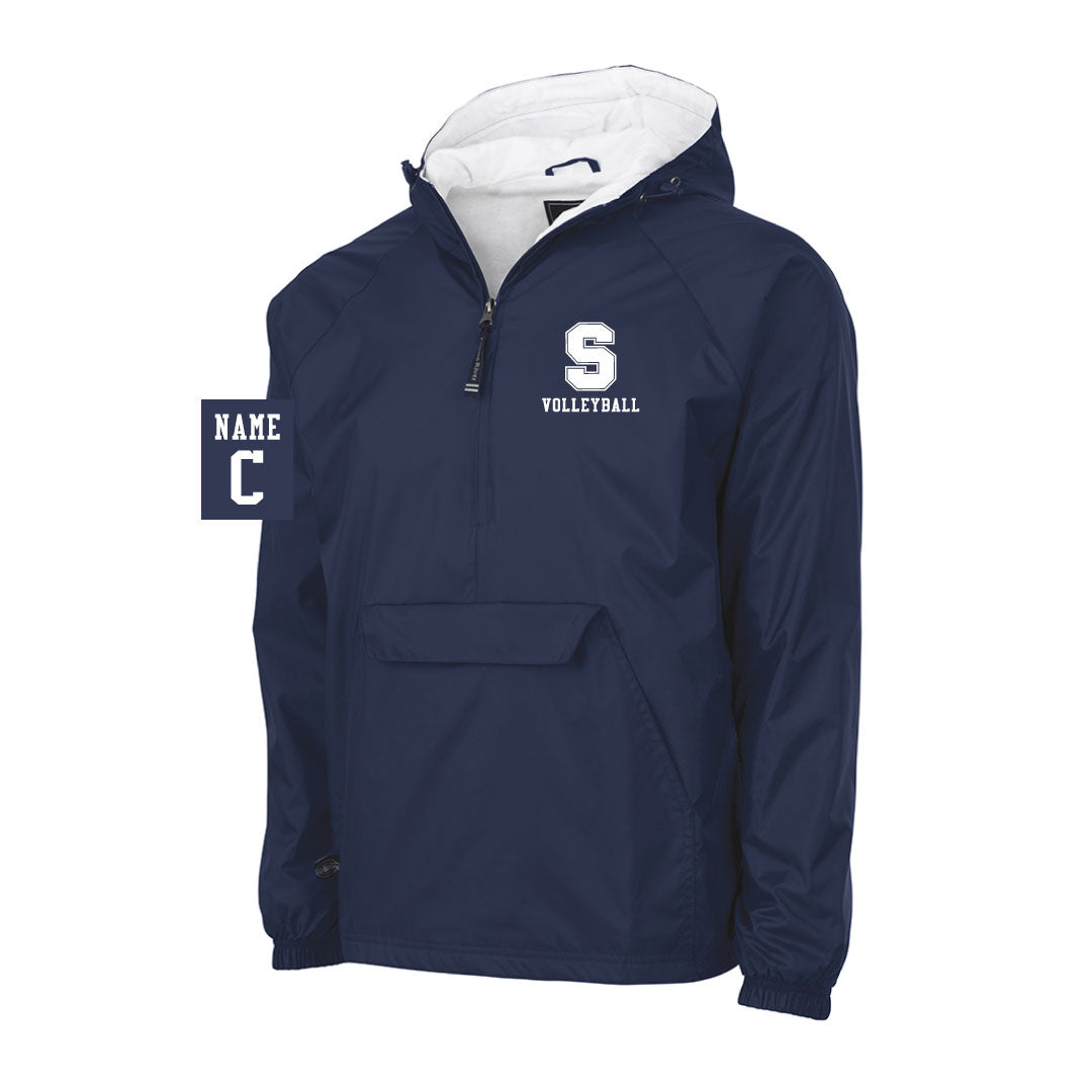 Staples Girls Volleyball Hooded 1/4 Zip Wind Breaker Logowear Staples Girls Volleyball Adult S