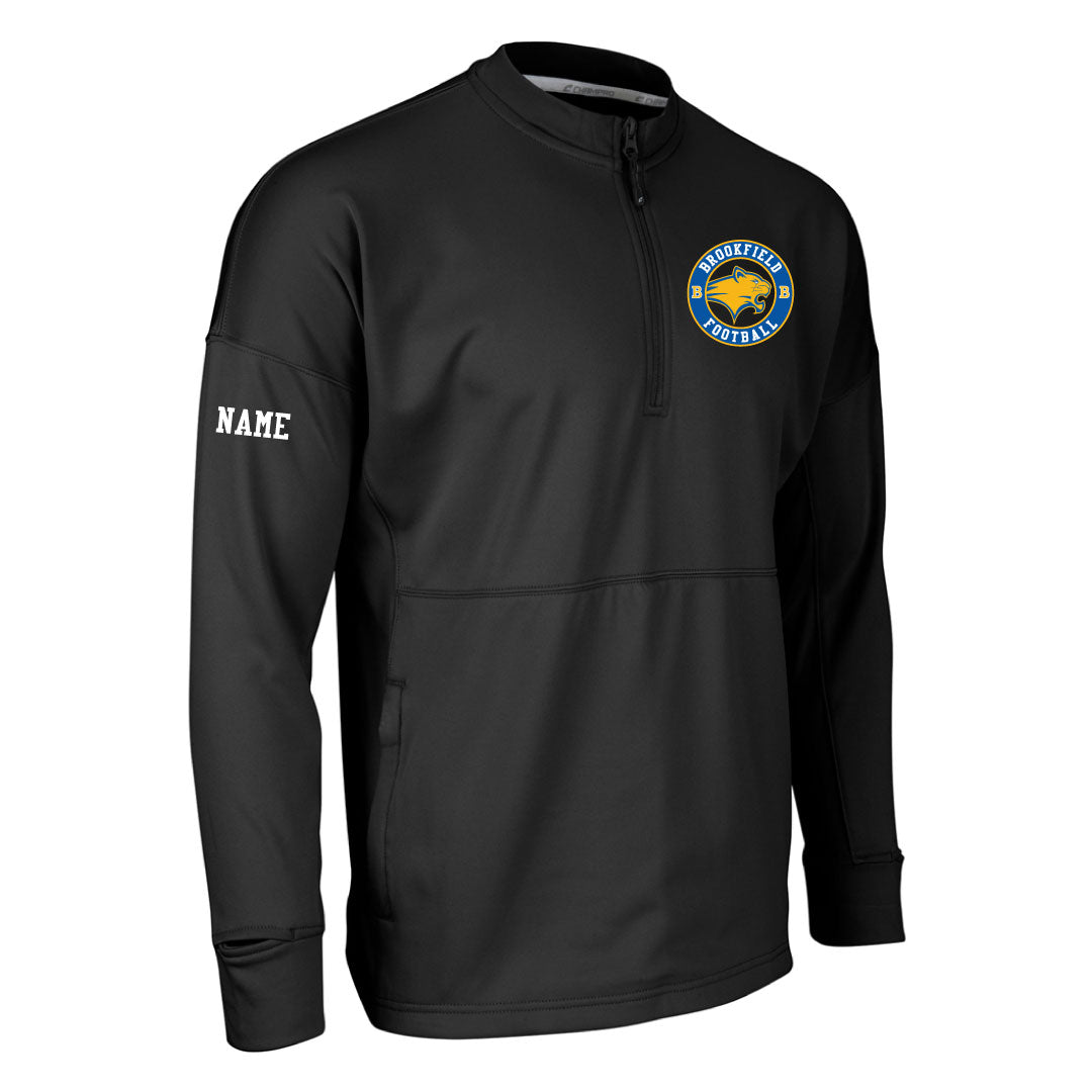 Brookfield Football 1/4 Fleece Crewneck