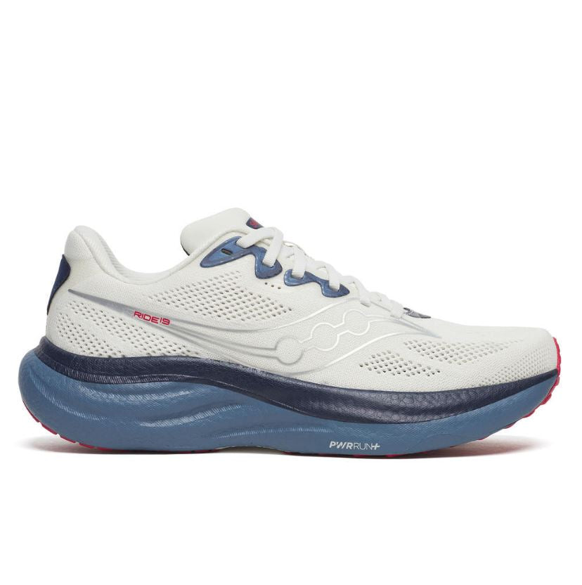 Saucony Men's Ride 19 Footwear Saucony Ivory/Storm-146 7.5 Medium