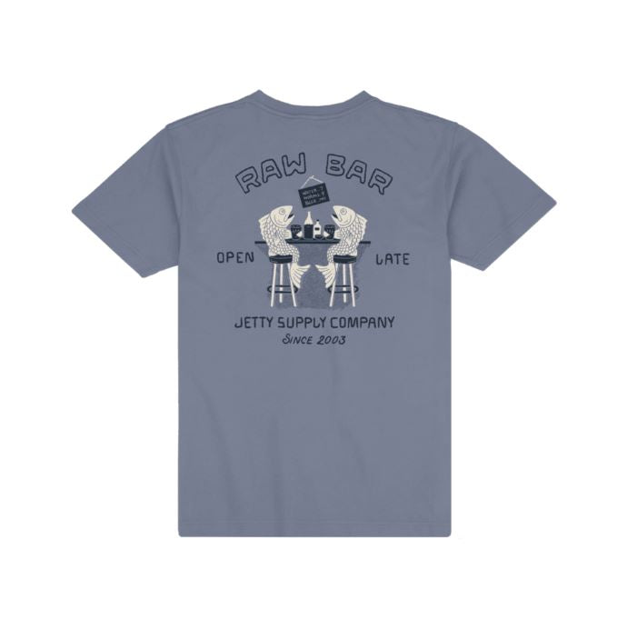 Jetty Men's Raw Bar Tee Apparel Jetty Fog Small