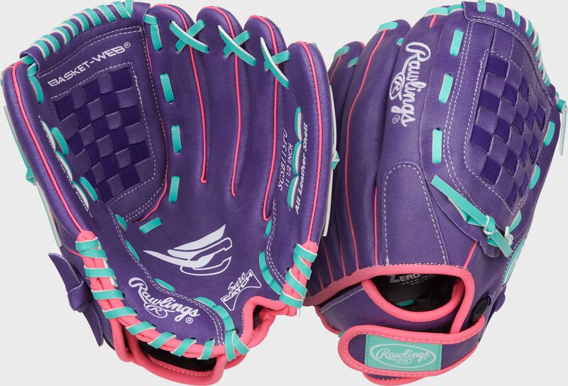Rawlings 2026 Sure Catch 11.5" Softball Glove Equipment Rawlings/Easton Purple/Columbia Blue/Pink Right Hand Throw