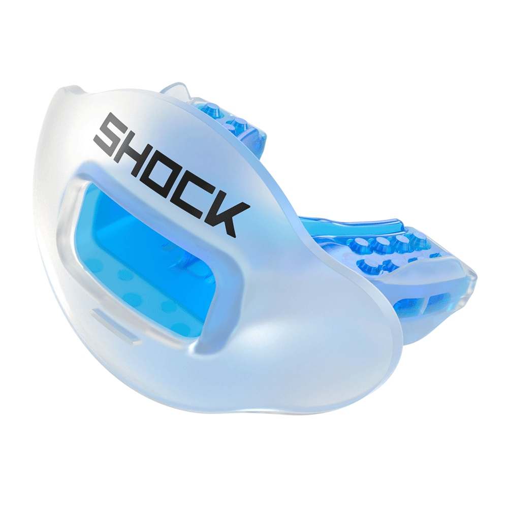 Shock Doctor Max AirFlow 2.0 Convertible Lip Guard Accessories United Sports Brands Clear/Trans Blue  