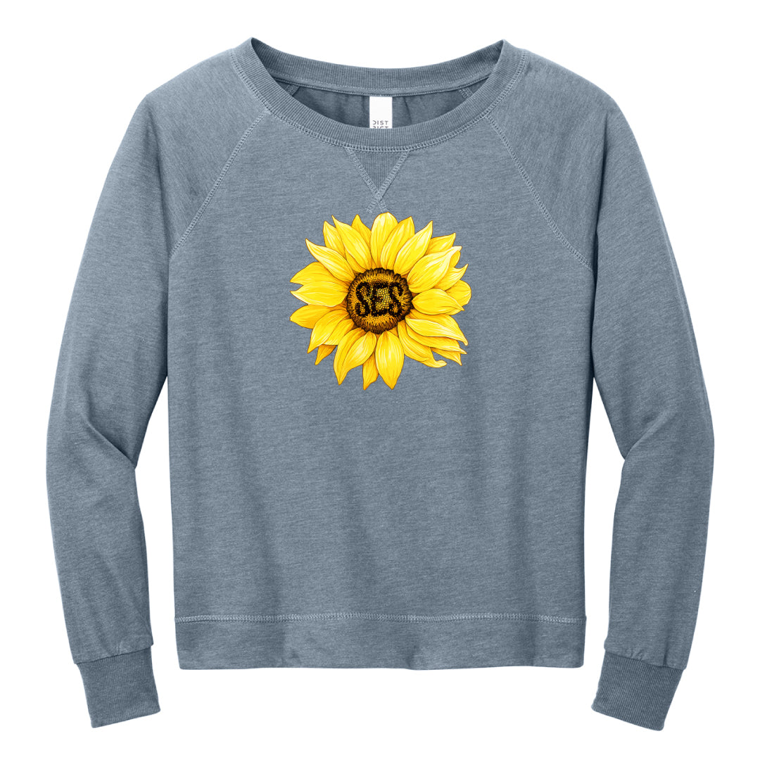 SES Faculty Flower Ladies Terry Crewneck
