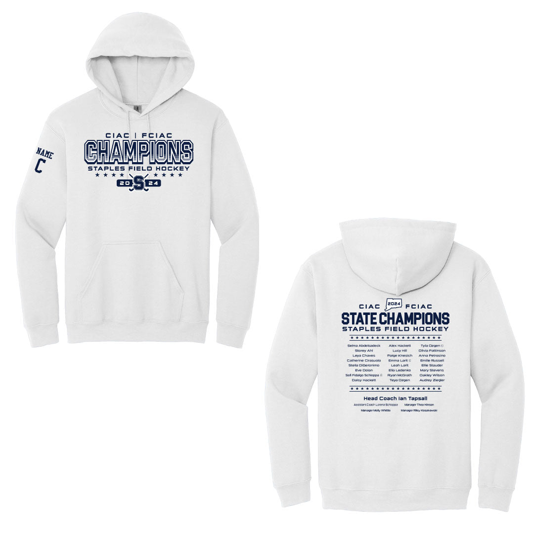 Staples Field Hockey STATE CHAMPS 2024 Hoodie Logowear Staples Field Hockey Adult S