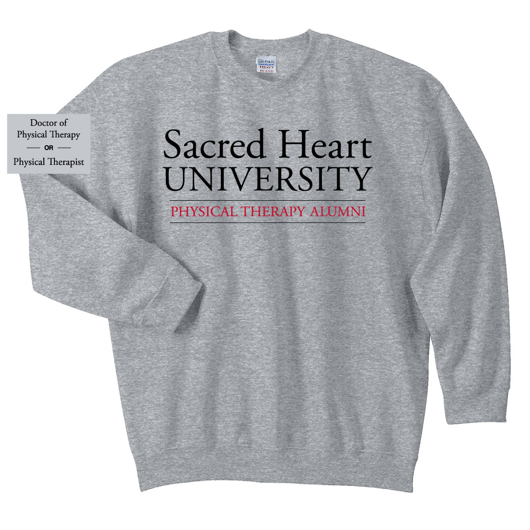 SHU DPT Alumni Crewneck Sweatshirt Logowear Sacred Heart University Dept. of Physical Therapy Alumni Grey Adult S 