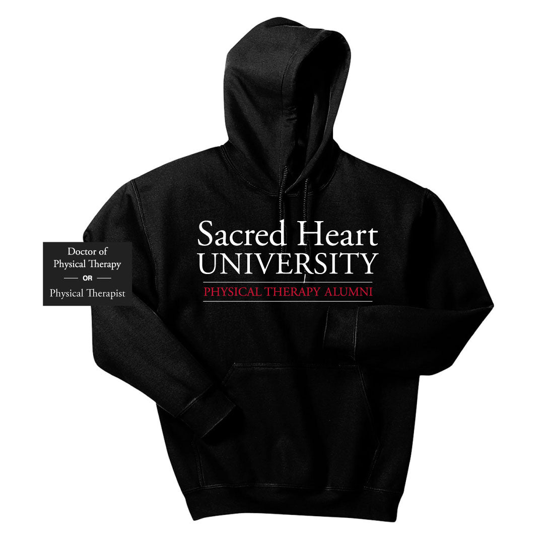 SHU DPT Alumni Hooded Sweatshirt Logowear Sacred Heart University Dept. of Physical Therapy Alumni Black Adult S 