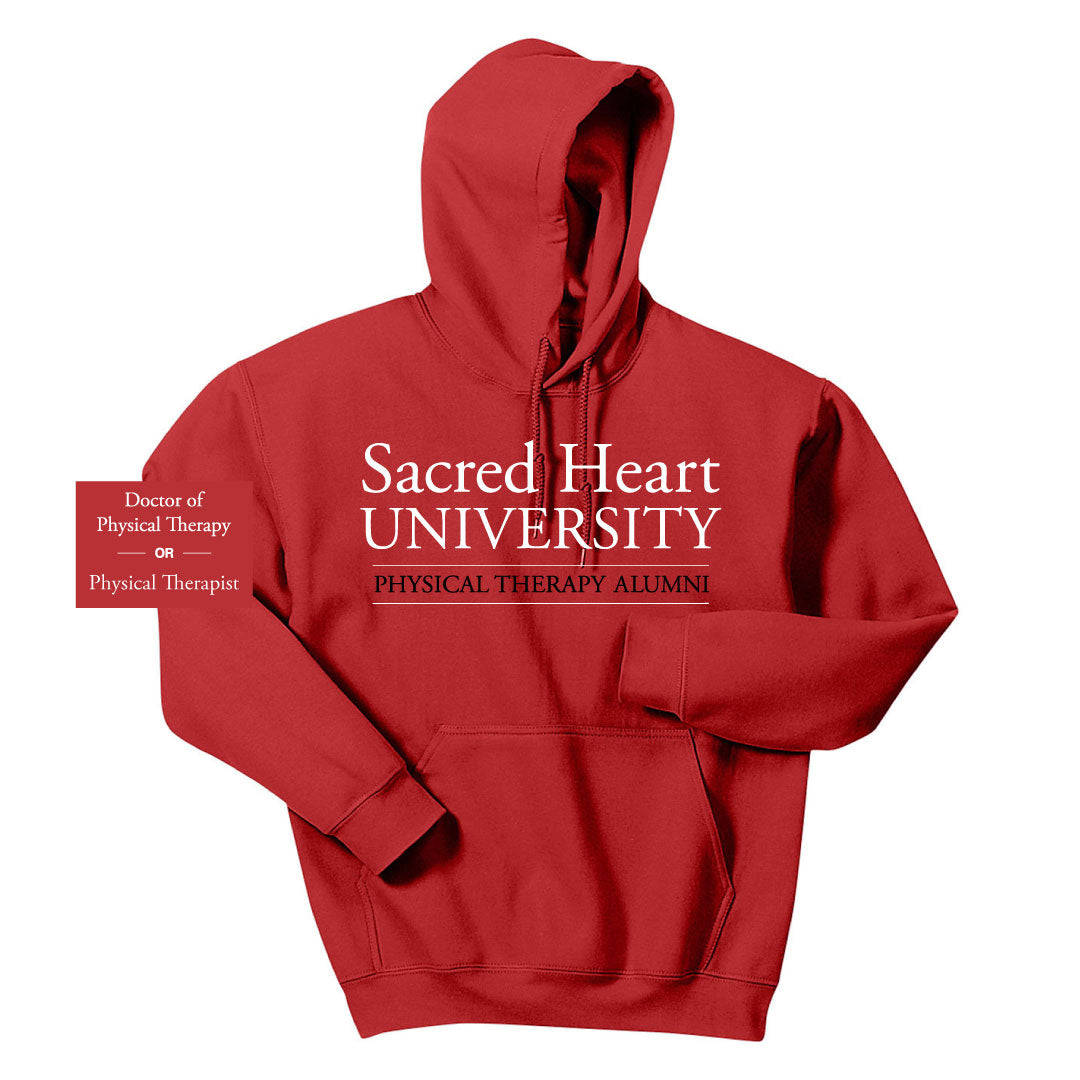 SHU DPT Alumni Hooded Sweatshirt Logowear Sacred Heart University Dept. of Physical Therapy Alumni Red Adult S 