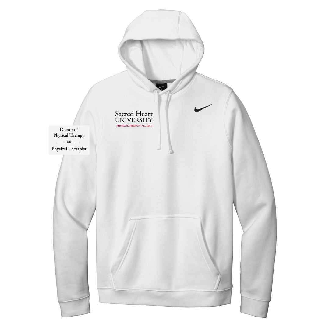 SHU DPT Alumni Nike Hooded Sweatshirt Logowear Sacred Heart University Dept. of Physical Therapy Alumni White Adult  XS 