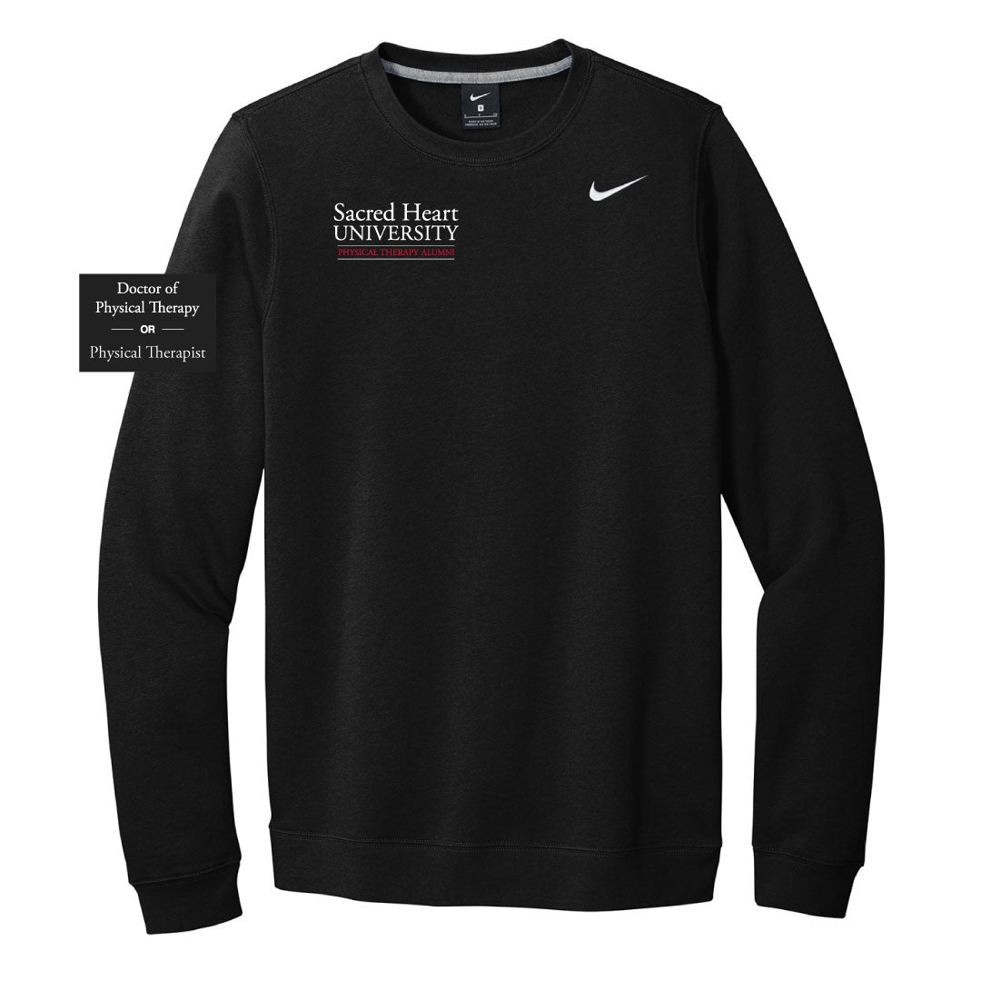 SHU DPT Alumni Nike Crewneck Sweatshirt Logowear Sacred Heart University Dept. of Physical Therapy Alumni Black Adult  XS 